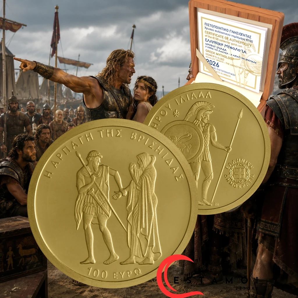 Greece 2026 €100 Greece, 2026, €100 Gold Proof Coin, Achilles: The Seizure of Briseis, Presale!