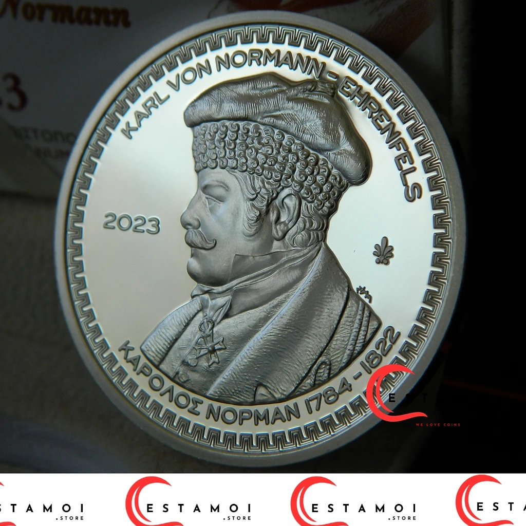 Greece 2023 €10 Greece, 2023, 10 Euro, Silver Proof, Philhellenes: Karl Normann coin