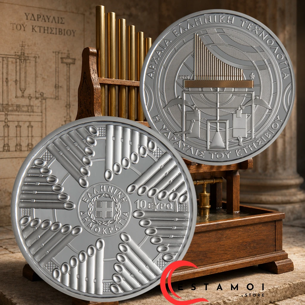 Greece 2026 €6 Greece, 2026, 6 euro, Silver Proof, The Hydraulis of Ctesibius, Presale! coin