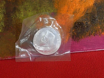 Makarios 1974 £12 Makarios, 12 pounds, Cyprus, Silver bullion, UNC, original packaging coin