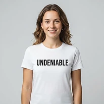 UNDENIABLE Bold Block Tee — White