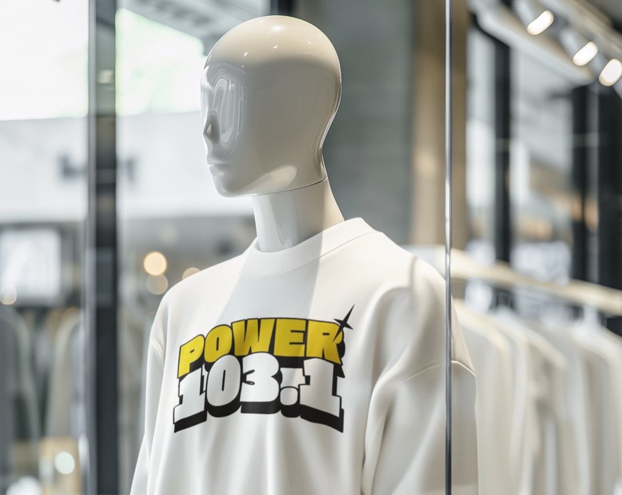 POWER 103.1 Sweatshirt — White
