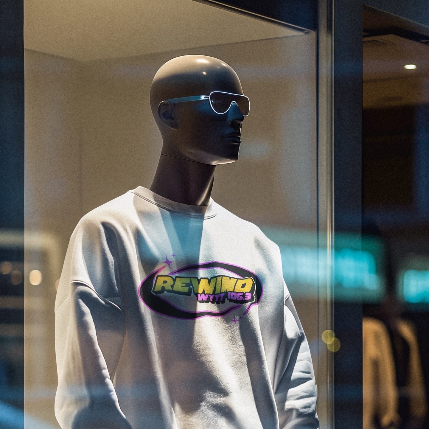 REWIND WYYT 106.3 Sweatshirt — White