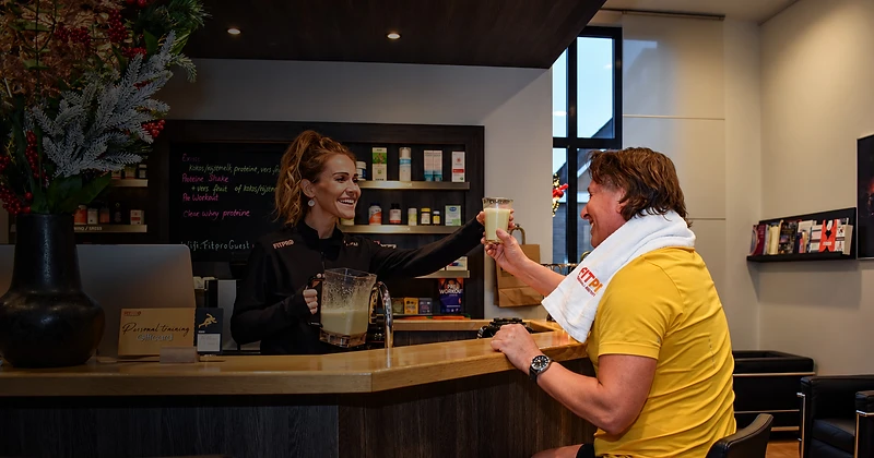 Ontvangst aan de bar bij FITPRO Laren