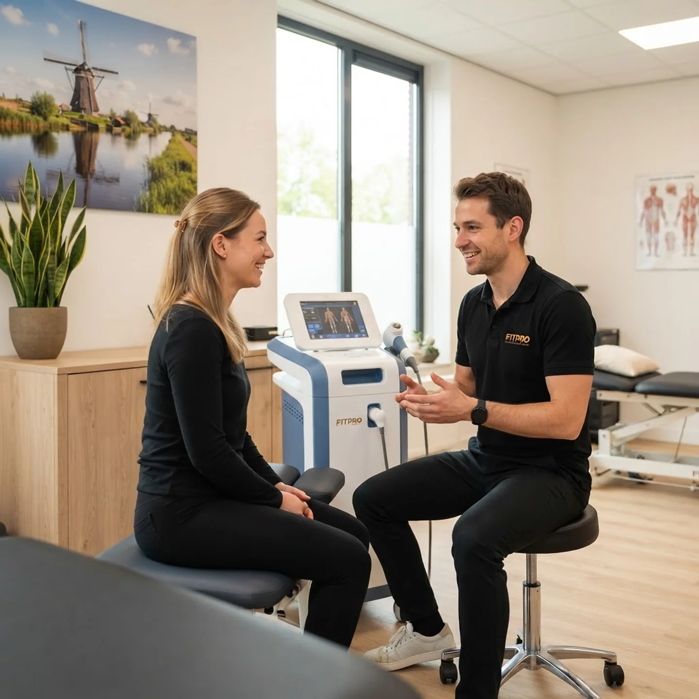 Fysiotherapeut van FitPro in gesprek over shockwave