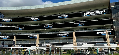 Howcroft Group grandstand branding