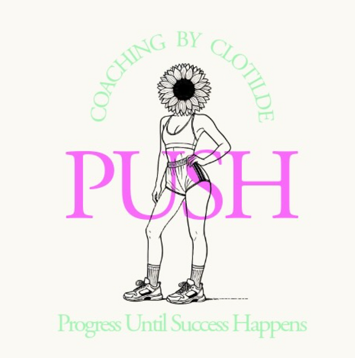 Logo PUSH — Coaching by Clotilde, Progress Until Success Happens