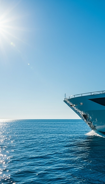 A healthy yacht floating calmly on open water