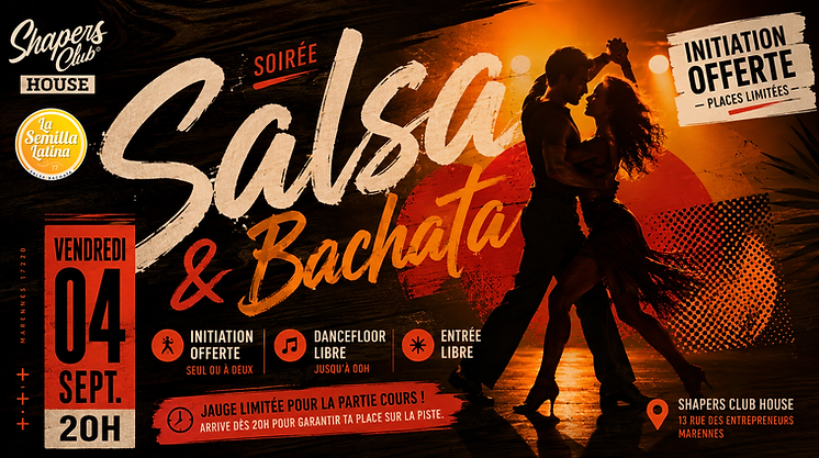 Soirée Salsa avec Sylvain — Shapers Club House à Marennes