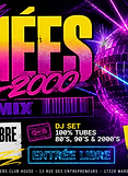 Affiche de la soirée années 80-90-2000 de DJ Noumix au Shapers Club House à Marennes