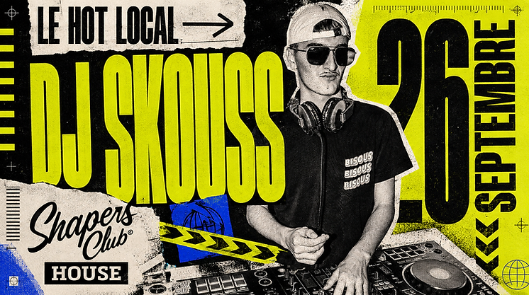 DJ SKOUSS alias Louis Gillardeau, jeune DJ local en soirée house au bar Shapers Club House à Marennes