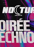 Affiche de la soirée techno Noctua au Shapers Club House à Marennes