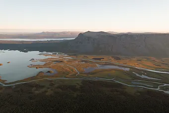 Delta Rapadalen z ptačí perspektivy