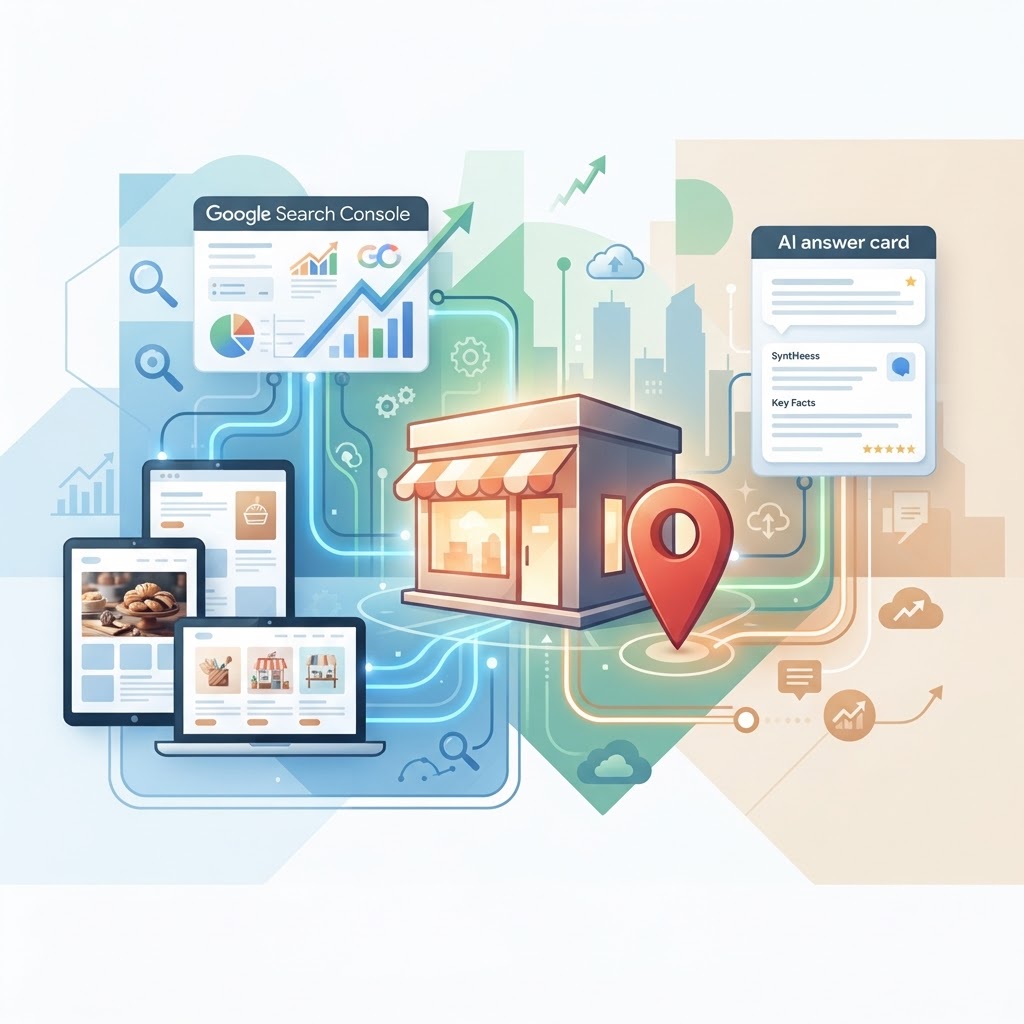 Local West Midlands business improving website content, Search Console data and AI answer visibility