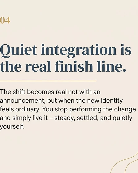 Slide 5 of 6 — Quiet integration is the real finish line