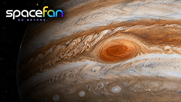 Jupiter's Great Red Spot storm visible from space.