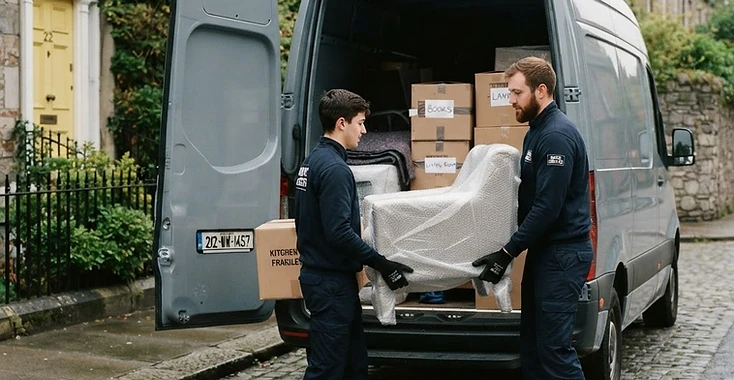 Loading furniture into the O'Boyle Transport van