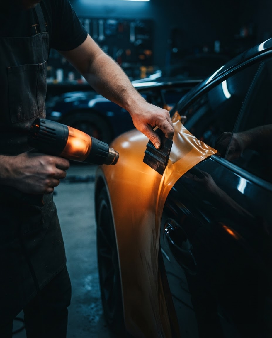 Aplicação de envelopamento automotivo premium na Avision