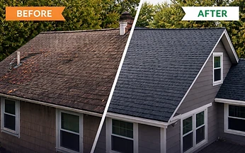 Roof rejuvenation before and after — Dallas–Fort Worth, TX