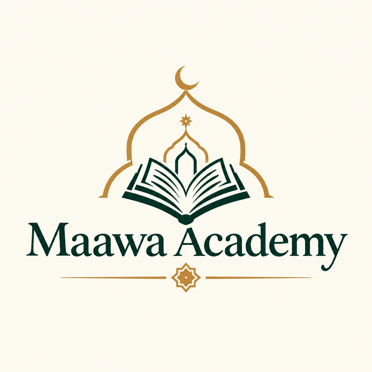 Maawa Academy — open book logo