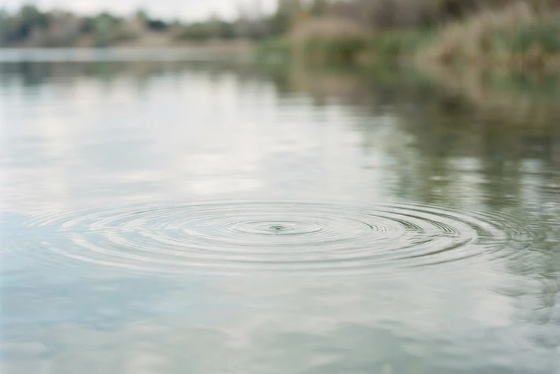 Still water at dawn with gentle ripples