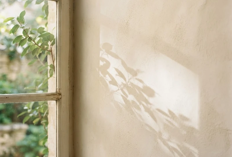 Soft light entering a quiet room through a window