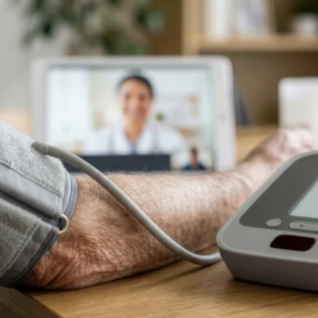AtomicMedX virtual visit with an at-home blood pressure check