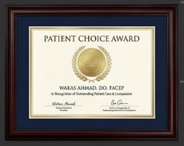 Patient Choice Award certificate