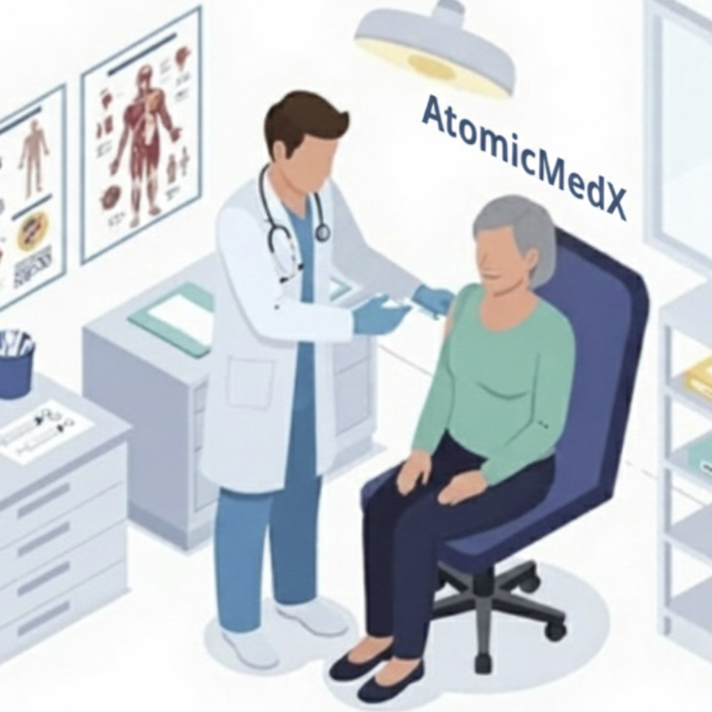 AtomicMedX clinician caring for a patient
