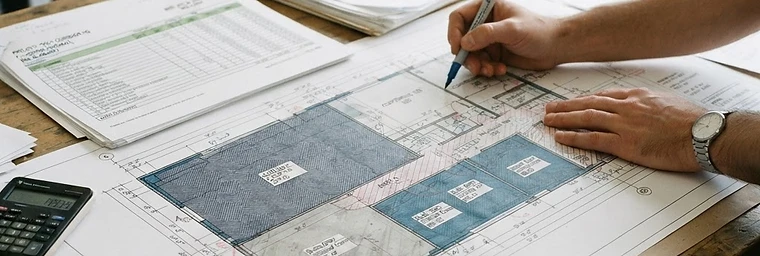 Commercial flooring plan and estimating documents