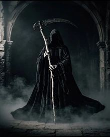 The Harvester — Hooded Reaper & Scythe
