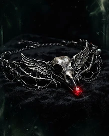 The Corvid — Raven-Skull Choker