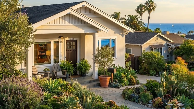 Pristine clean windows on a Santa Monica beachfront home overlooking the ocean