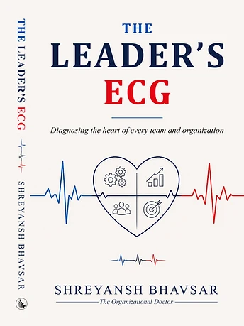 The Leader's ECG book cover by Shreyansh Bhavsar