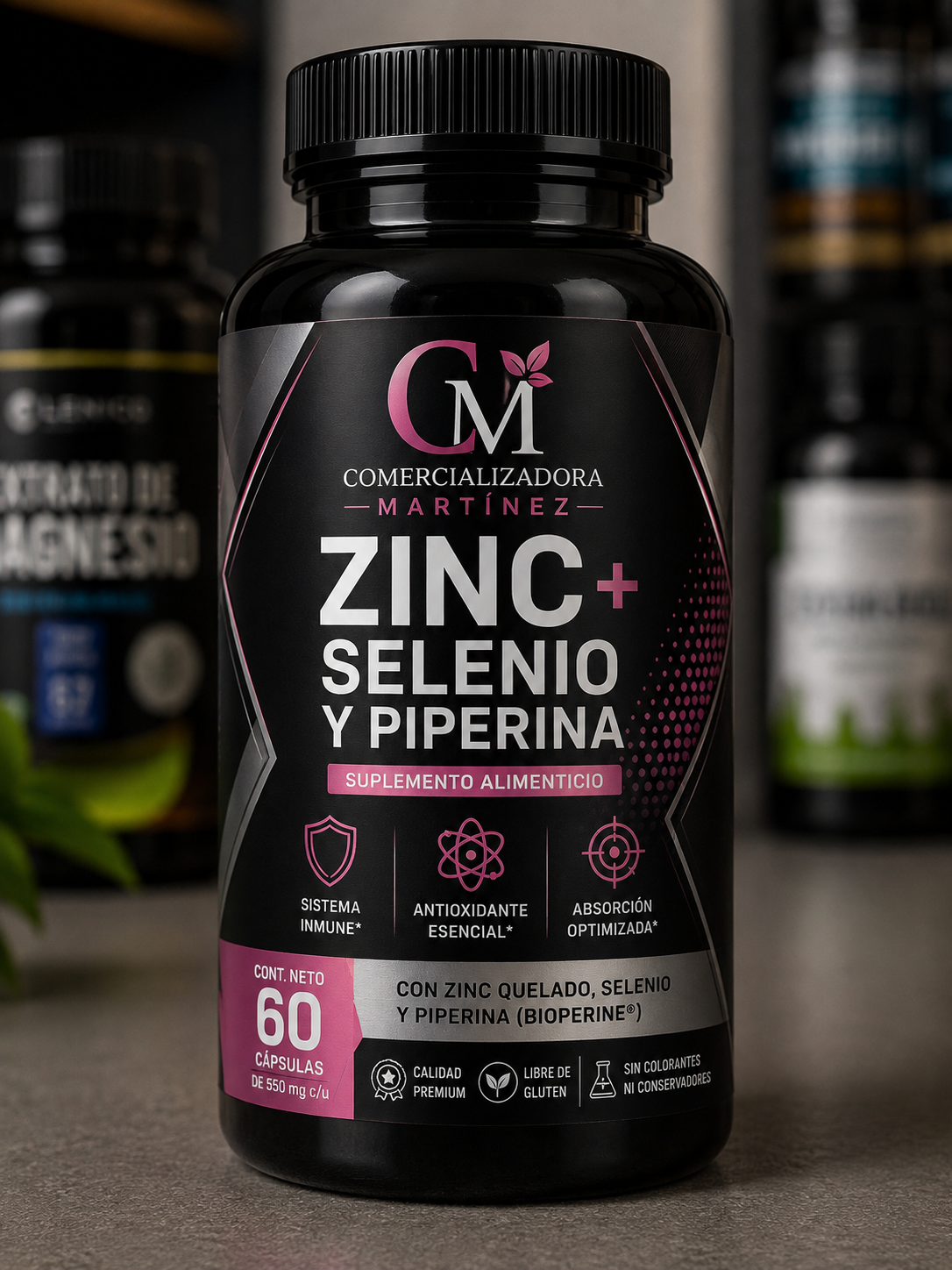 Zinc + Selenio + Piperina CM