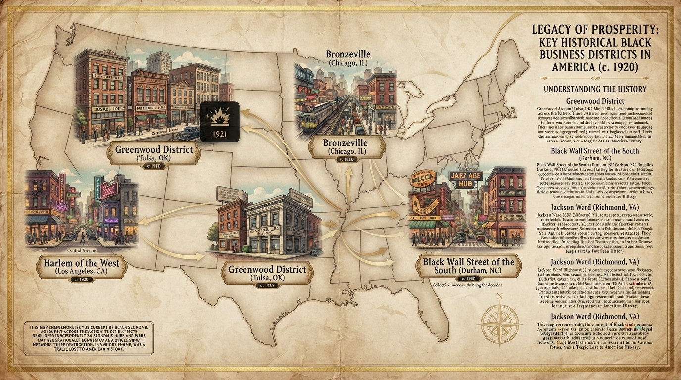 Legacy of Prosperity — key historical Black business districts in America circa 1920