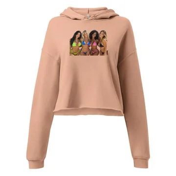 Beach Crew Cropped Hoodie - Tan