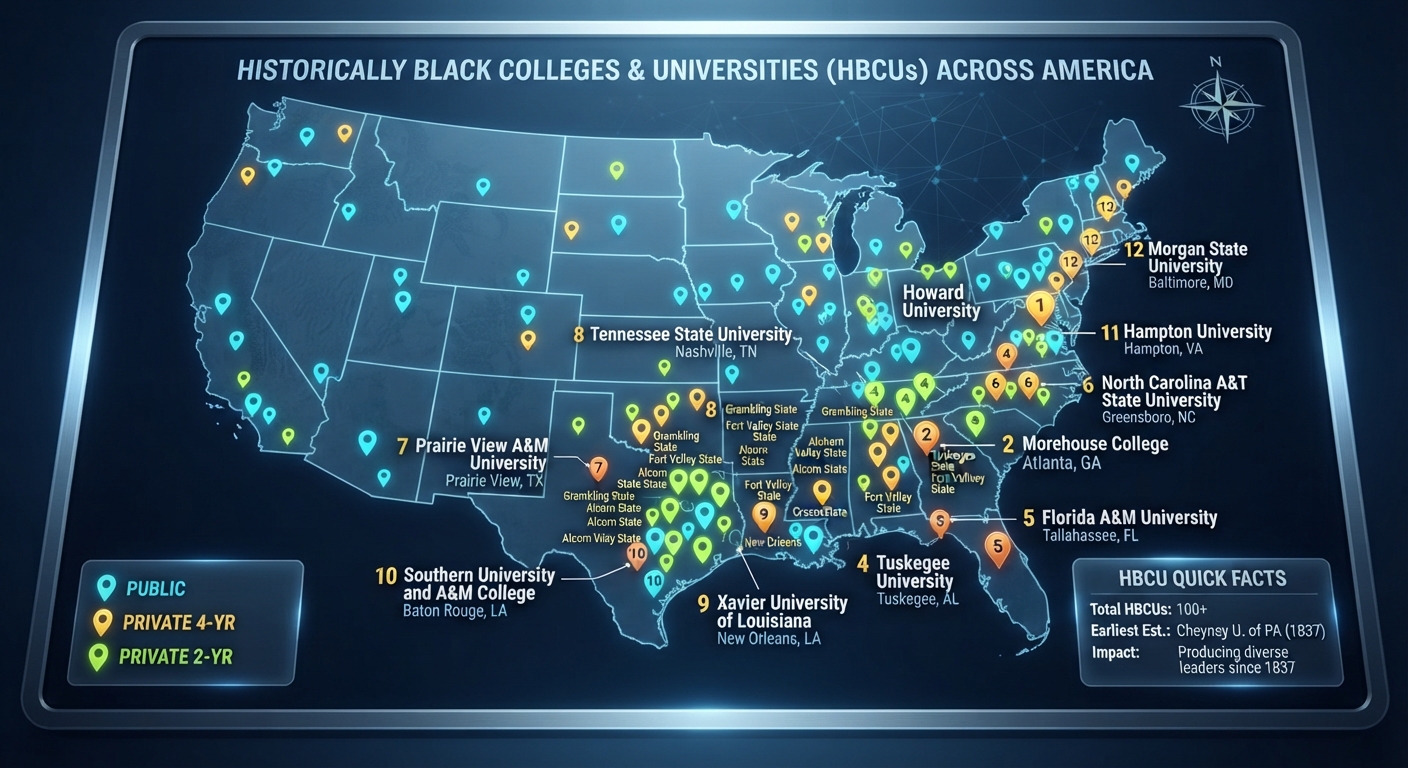 Historically Black Colleges & Universities (HBCUs) across America