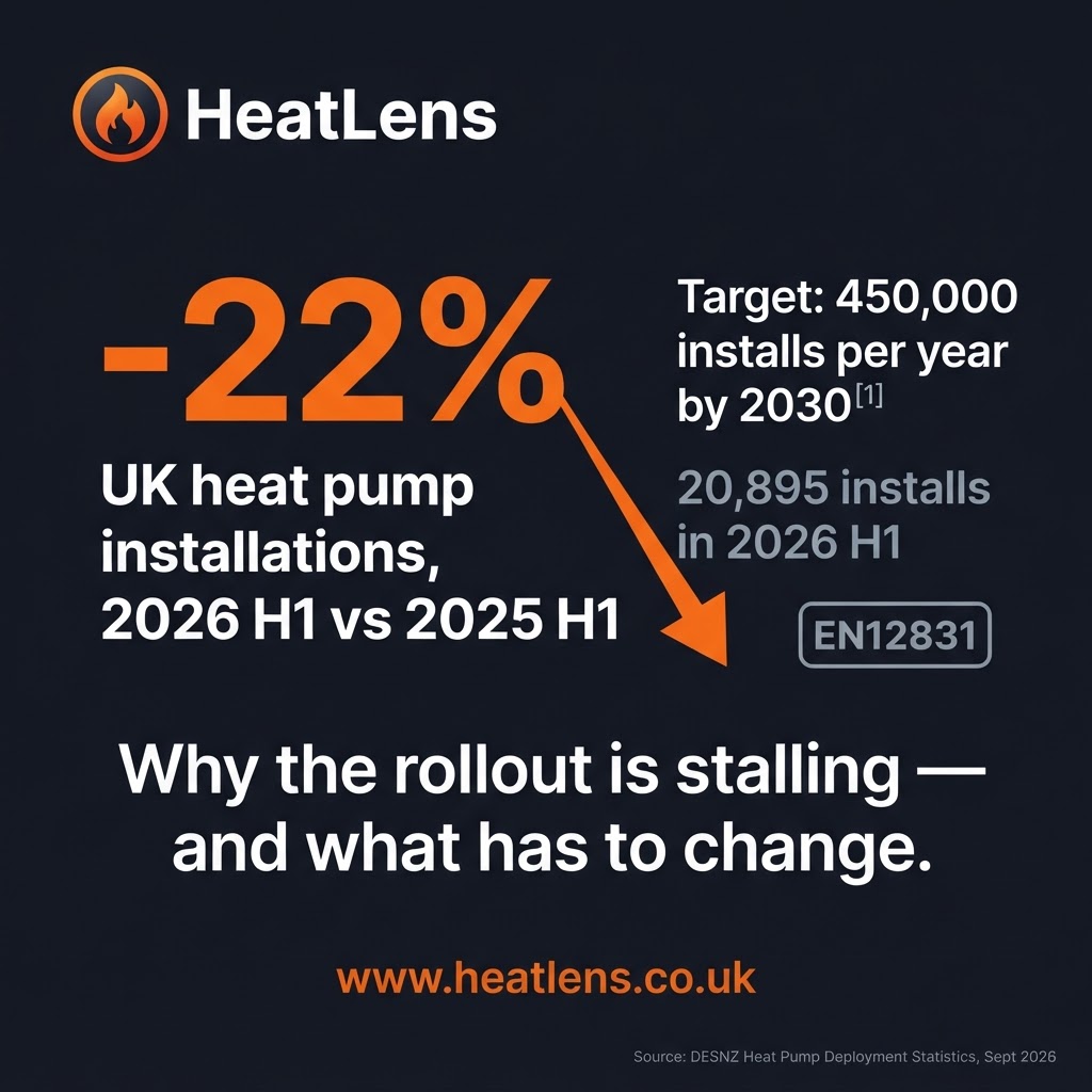 The UK heat pump rollout is stalling — fresh DESNZ stats