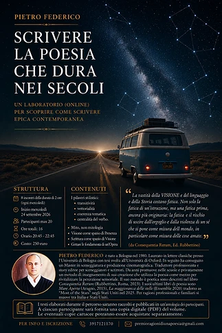 Locandina — Scrivere la poesia che dura nei secoli