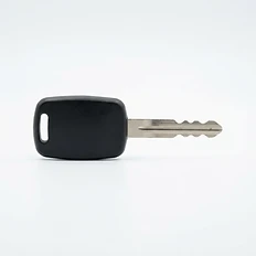 Regular car key — traditional metal blade with transponder chip