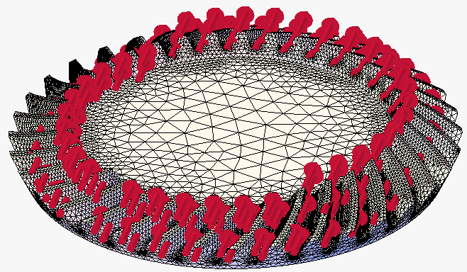 Bevel gear finite element analysis mesh