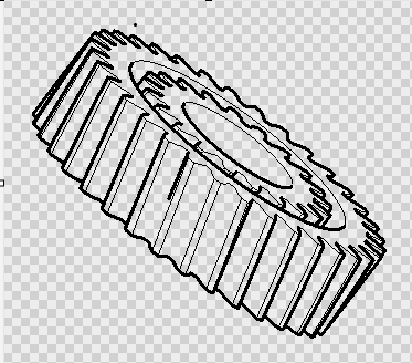 Helical gear design line art