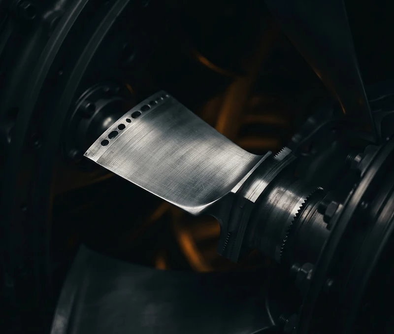 Aerospace turbine macro detail