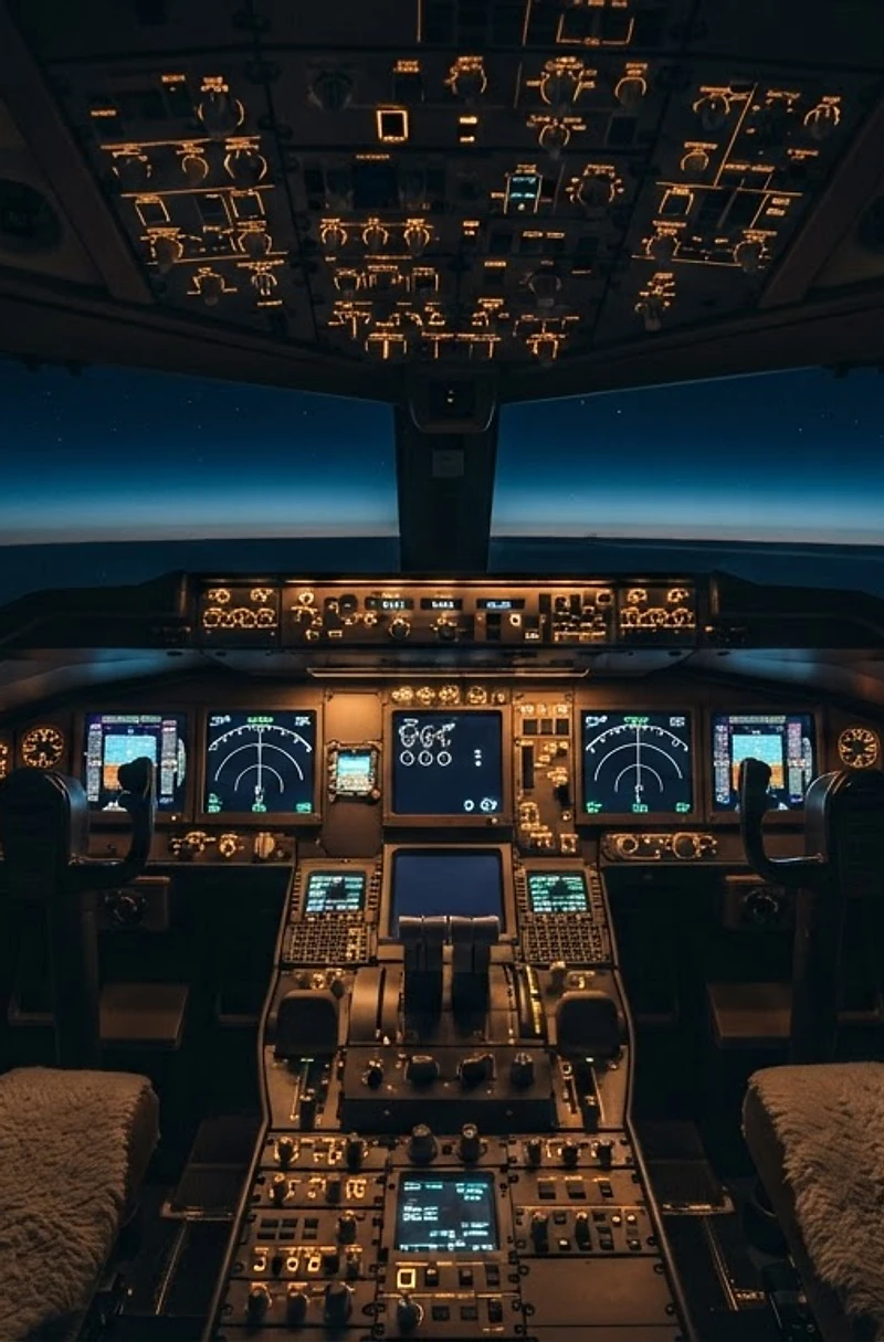 Cockpit instrumentation at night