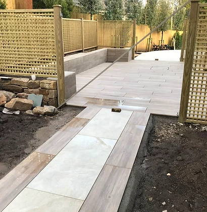 Wood-Grain Plank Pathway & Deck