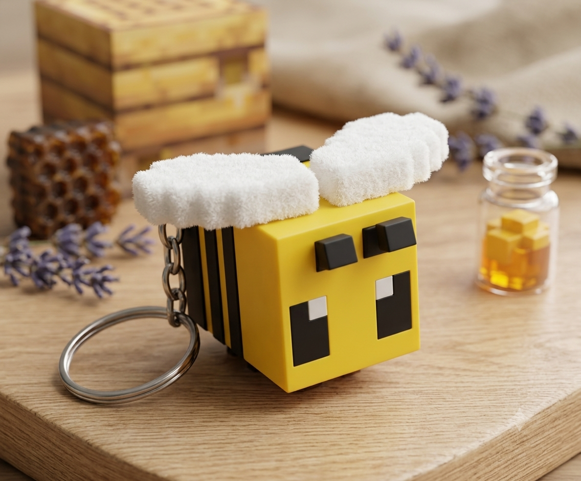 3D іграшка-брелок "Minecraft: Бджілка"