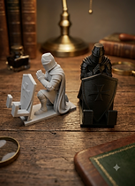 3D фігурка "Підставка під телефон. Рицарь тампліер" — 3D іграшка, фото