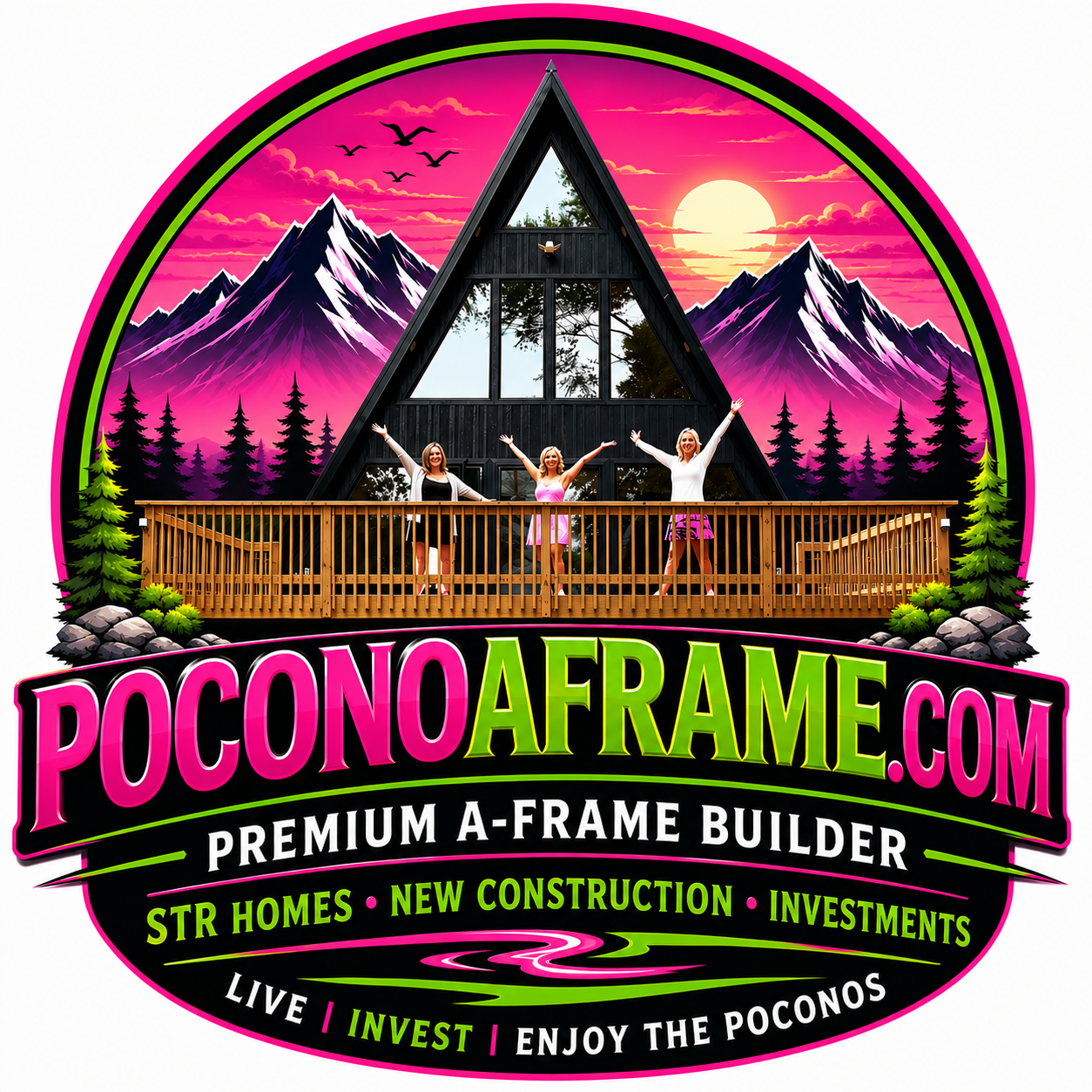 Pocono A-Frame — SINC Construction emblem