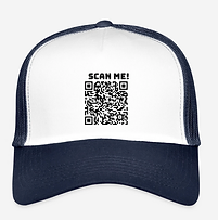 Cap mockup with QR code